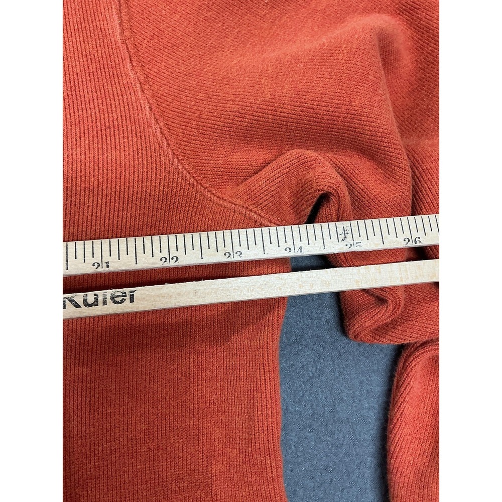 Polo Ralph Lauren Sweater Mens Large Orange 1/4 Zip Mock Neck Pullover Knit - Picture 6 of 8